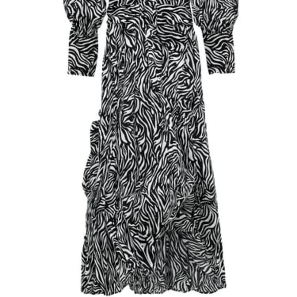 ZARA Belted Animal Print Dress - Picture 2 of 8